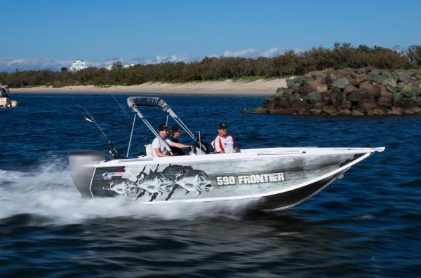 Quintrex 590 Frontier SC + Yamaha F130hp 4-Stroke - Pack 1 for sale online prices image