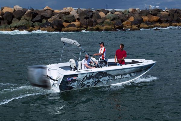Quintrex 590 Frontier PRO SC + Yamaha F150hp 4-Stroke - PRO Pack for sale online prices image