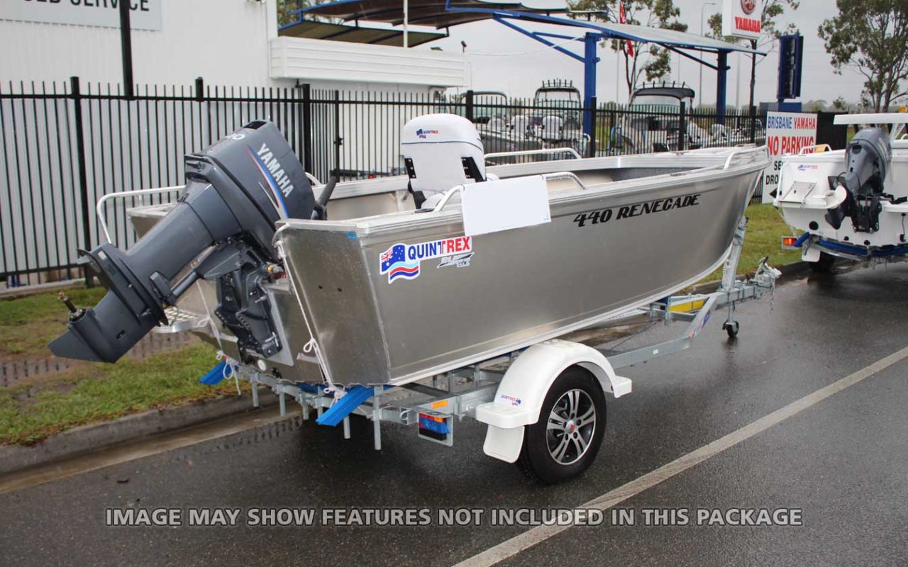 Image for Quintrex 440 Renegade TS(Tiller Steer) + Yamaha F60hp 4-Stroke - Pack 3 for sale online prices 1
