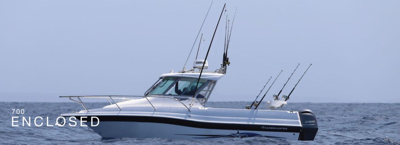 Image for Haines Hunter 725 Enclosed on an Easy Tow Allow Trailer & Powered by Twin F200 Yamaha Outboards 7