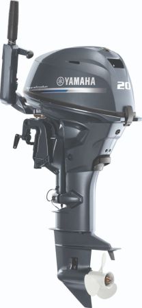 F20SMHB Yamaha 4 Stroke 20hp Short Shaft, Manual Start, Mechanical Trim & Tilt System, Fuel Injection, Tiller Handle PORTABLE OUTBOARD FOR SALE image