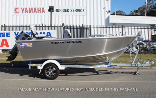 Quintrex 440 Renegade TS(Tiller Steer) + Yamaha F60hp 4-Stroke - Pack 2 for sale online prices image