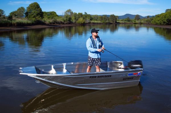 Quintrex F350 Outback Explorer + Yamaha F15hp 4-Stroke - Pack 3 for sale online prices image