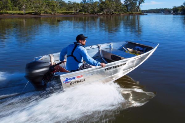 Quintrex F350 Outback Explorer + Yamaha F9.9hp 4-Stroke - Pack 1 for sale online prices image