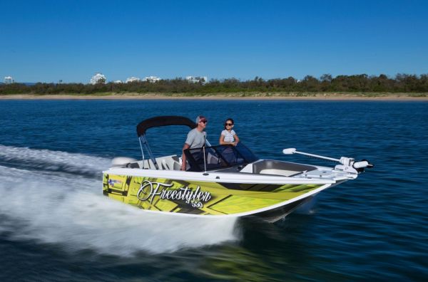 Quintrex 550 Freestyler + Yamaha F130hp 4-Stroke - Wake Tower Pack  for sale online prices image