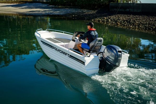 Polycraft 410 Challenger Side Console + Yamaha F50hp 4-Stroke - Pack 3 for sale online prices image