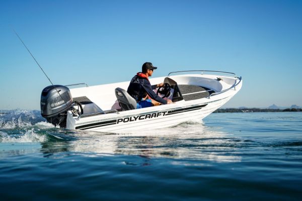 Polycraft 410 Challenger Side Console + Yamaha F50hp 4-Stroke - Pack 3 for sale online prices image