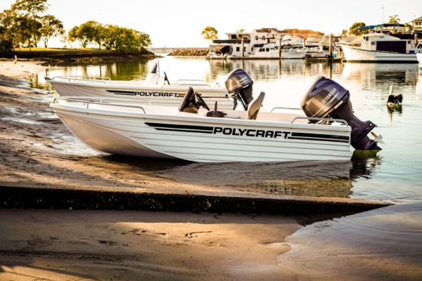 Polycraft 410 Challenger Side Console + Yamaha F50hp 4-Stroke - Pack 1 for sale online prices image