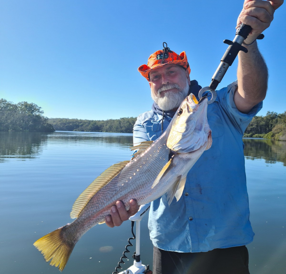 Scott Mazz with a lovely little mulloway.