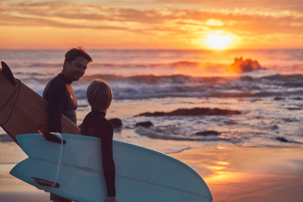 The bay is great for surfing, fishing, boating, or diving.