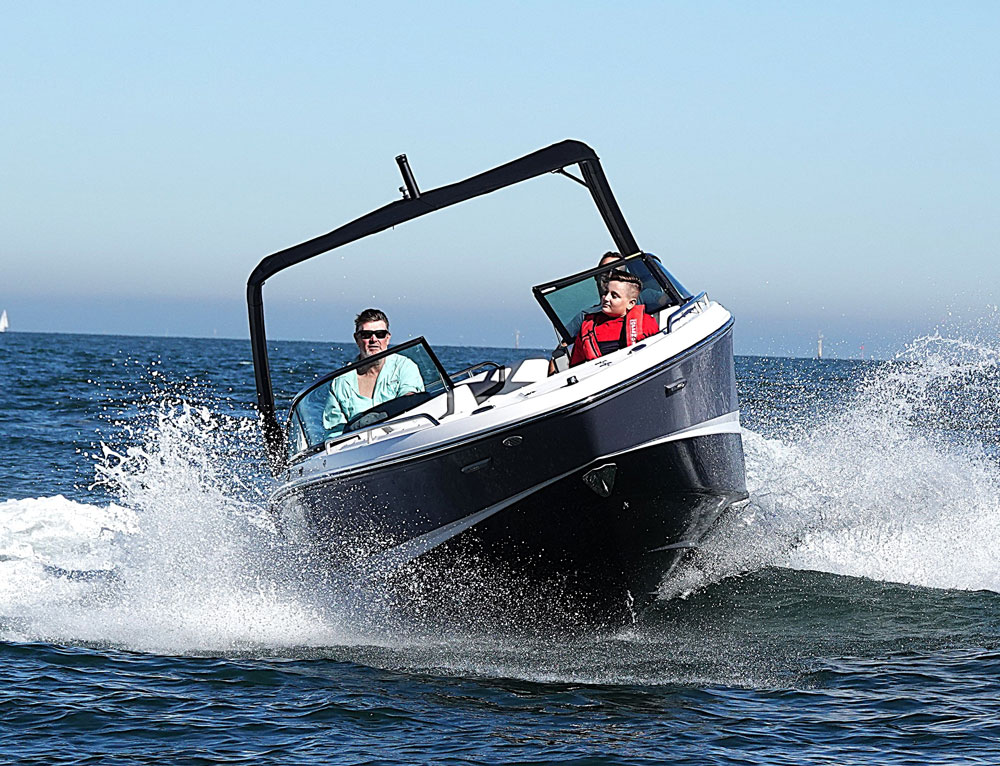 Our test boat was ideal for boating adventures
