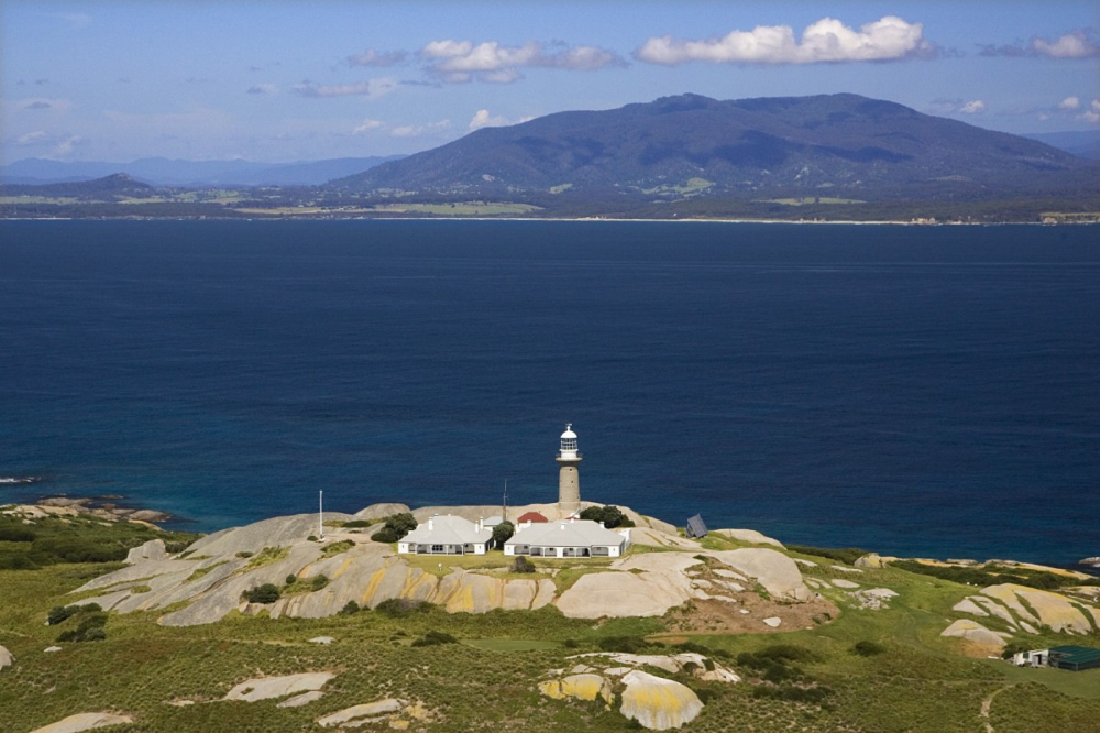 The view from Montague Island looking toward Narooma.