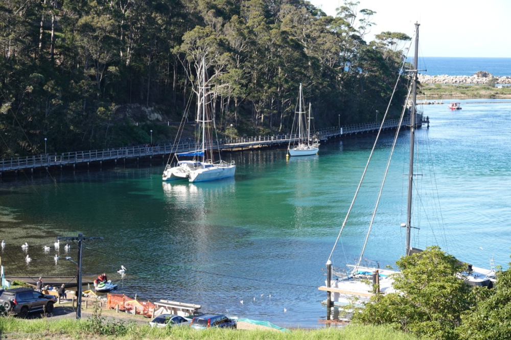 Get a room, or perhaps stay on your boat at a quiet mooring at Wagonga Inlet, Narooma.