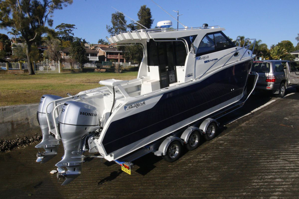 boat on a trailer