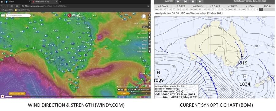 There are a great many weather apps online, including the BOM, Windy, Buoys Weather