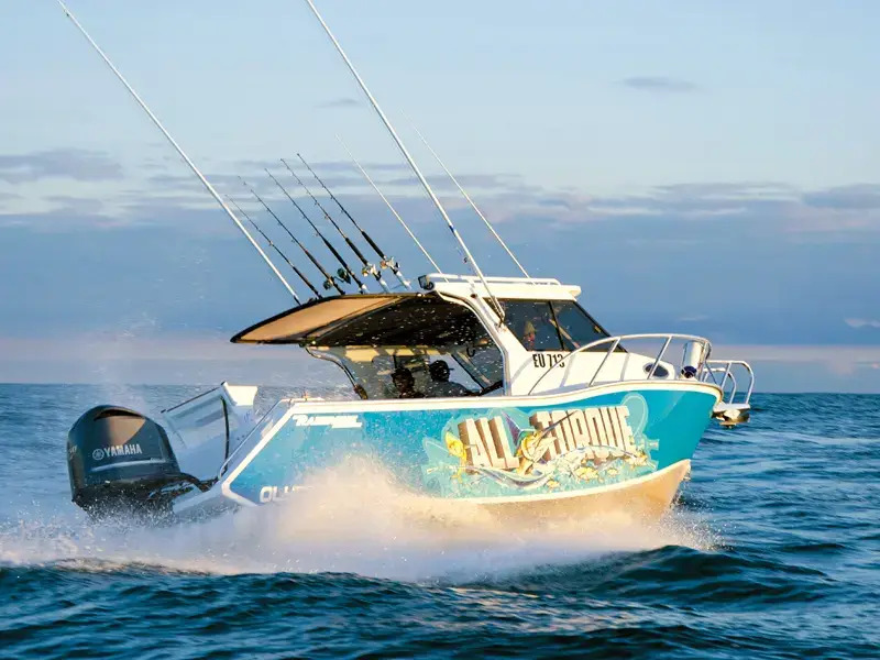 The new boat, after its big trip from Western Australia, is proud of its decent size cab
