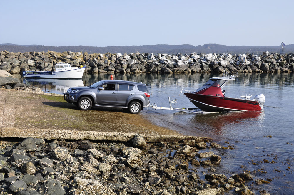 Surtees trailer boat at the Eden boat ramp