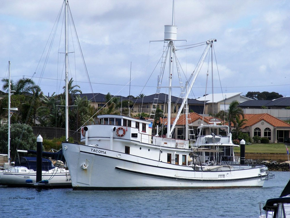 The Tacoma, a historic vessel made for SBT on the located on the shores of Port Lincoln