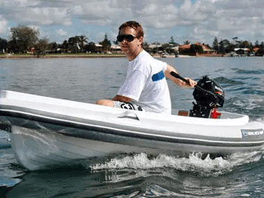 The Walker Bay ain't no mother ship, it's a rigid inflatable dinghy