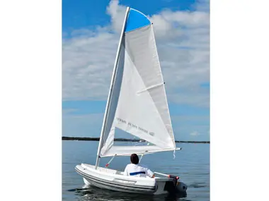 Walker Bay dinghy with its sailing rig and sailing kit